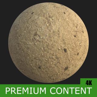 PBR Substance Material of Ground Sandy Soil